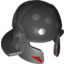 Набор LEGO Minifig Helmet SW Imperial Agent with Cheek and Neck Protection with Flat Silver and Red Triangles Print (Agent Kallus), Черный