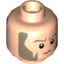 Набор LEGO Minifig Head Dual Sided Dark Tan Eyebrows and Large Sideburns, Determined / Sad Print (SW Agent Kallus) [Hollow Stud], Light Flesh