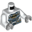 Набор LEGO Torso Batman Logo Space Suit with Four Hoses and Utility Belt Print / White Arms / Light Bluish Gray Hands, Белый