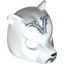 Набор LEGO Minifig Mask Bear with Black Nose, Fangs, Gray Chin and Tribal Markings Print, Белый