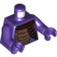 Набор LEGO Torso Ninjago Snake with Black and Copper Scales and Shoulder Strap Print / Dark Purple Arms / Dark Purple Hands, Темно-фиолетовый