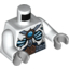 Набор LEGO Torso Fur with Wide Belt, Straps, Glowing Bones and Ice Chi Emblem Print / White Arms / Light Bluish Gray Hands, Белый