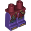 Набор LEGO Legs and Dark Red Hips with Copper Chains with Key, Buckles on Knees and Bones on Feet Print, Темно-фиолетовый