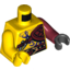 Набор LEGO Torso Bare Chest Muscles, Purple Snake Tattoo, Shoulder Pad, Snake Buckle Print / Dark Red Arm &amp, Желтый
