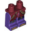 Набор LEGO Legs and Dark Red Hips with Copper Chains, Buckles on Knees and Bones on Feet Print, Темно-фиолетовый