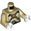 Набор LEGO Torso Chima Bare Chest with Body Lines, Gold Crossing Straps and Blue Round Jewel (Chi) Print / Tan Arms / White Hands, Tan