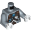 Набор LEGO Torso Fur, Glowing Bones, Copper Armor with Rivets, Chains and Blue Round Jewel (Chi) Print / Sand Blue Arms / White Hands, Sand Blue