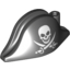 Набор LEGO Minifig Hat, Pirate Bicorne with Skull and Crossed Cutlasses Print, Черный