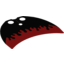 Набор LEGO Minifig Cape Cloth, Crescent Shaped with Flames on Black Background Print, Темно-красный