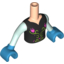 Набор LEGO Torso Friends Black Top with Flower Print, Light Aqua Sleeves and Dark Azure Gloves Print, Light Flesh