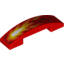 Набор LEGO Slope Curved 4 x 1 Double No Studs with Flames Print, Красный