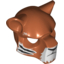 Набор LEGO Minifig Mask Feline with Black Nose, Eyebrows and Tiger Stripes Print, Темно-оранжевый