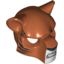 Набор LEGO Minifig Mask Feline with Black Nose, Large Tiger Stripes and Fangs Print, Темно-оранжевый