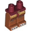 Набор LEGO Legs and Dark Red Hips with Dark Red and Gold Armor, Gold Belt Buckle and White Claws Print, Темно-оранжевый