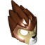 Набор LEGO Minifig Mask Lion with Tan Face and Crooked Frown Print, Красно-коричневый