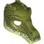 Набор LEGO Minifig Mask Crocodile with Teeth, Yellowish Green Lower Jaw and Black Scale Lines Print, Оливковый