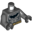 Набор LEGO Torso Batman Logo with Muscles, Light Bluish Gray Shadow and Gold Belt Print / Dark Bluish Gray Arms / Black Hands, Темный сине-серый