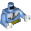 Набор LEGO Torso Winter Jacket with Fur, Strings and Yellow Belt Print (Captain Cold) / Medium Blue Arms / White Hands, Medium Blue