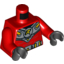 Набор LEGO Torso Batman 'R' Symbol with Silver and Gold Diving Suit Print / Red Arms / Black Hands, Красный