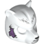 Набор LEGO Minifig Mask Bear with Black Nose, Fang, Gray Fur and Purple Sinew Patch Print, Белый