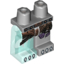 Набор LEGO Left Leg, Trans-Light Blue Right Leg, and Light Bluish Gray Hips with Copper Armor, Chains, Purple Sinew Patches and Gray Talons Print, Светлый сине-серый