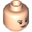 Набор LEGO Minifig Head Dual Sided Female Black Eyebrows, Eyelashes, Dark Flesh Lips, Smiling / Bared Teeth with Red Eyes Print [Hollow Stud], Light Flesh