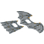 Набор LEGO Minifig Wings Scalloped 5 Points, Collapsed and Extended with Black and Gold Print, Trans-Clear