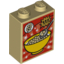 Набор LEGO Brick 1 x 2 x 2 with Inside Stud Holder with Cereal Bowl, Wheat and Exclamation Marks Print, Tan