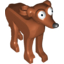 Набор LEGO Dog Greyhound with Simpsons Santa's Little Helper Print, Темно-оранжевый