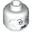 Набор LEGO Minifig Head Alien with White Eyes and Dark Bluish Gray Lips Print (SW Asajj Ventress - 75087) [Hollow Stud], Белый