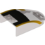 Набор LEGO Windscreen 6 x 4 x 1 Curved with Black and Bright Light Orange Print, Прозрачный черный