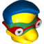 Набор LEGO Minifig Head Modified Simpsons Milhouse Van Houten with Green Mask Print, Желтый