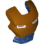 Набор LEGO Minifig Visor Top Hinge with Gold Face Shield and White Eyes, without Outline Print, Темно-синий