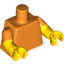 Набор LEGO Torso Plain with Half Printed Arms, Оранжевый