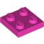 Набор LEGO Plate 2 x 2, Темно-розовый