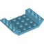 Набор LEGO Slope Inverted 45Г‚В° 6 x 4 Double with 4 x 4 Cutout and 3 Holes, Medium Azure