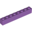 Набор LEGO Brick 1 x 8, Medium Lavender