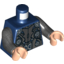 Набор LEGO Torso Armor with Gold Circles and Buckle Print (Thor) / Pearl Dark Gray Arms / Light Flesh Hands, Темно-синий