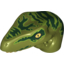 Набор LEGO Dino Head Raptor with Pin Hole, Tan Teeth and Dark Green Stripes over Lime Print, Оливковый