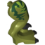 Набор LEGO Dino Leg Large (Rear) Raptor Right with Pin, Black Claws and Dark Green Stripes over Lime Print, Оливковый