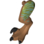 Набор LEGO Dino Leg Large (Rear) Raptor Left with Pin, Black Claws and Medium Azure Stripes over Olive Green Print, Medium Dark Flesh