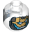 Набор LEGO Minifig Head Dual Sided Alien Gold, Gray and Trans Light Blue Face Print (Ultron MK1) [Hollow Stud], Trans-Clear