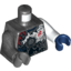Набор LEGO Torso Black, Dark Red, and Dark Blue Armor with Red Avengers Logo Print (Ultron MK1) / White Arm Left / Pearl Dark Gray Arm Right / Dark Blue Hand Left / Dark Bluish Gray Hand Right, Pearl Dark Gray