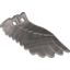 Набор LEGO Wing 4 x 7 Left with Feathers and Handles for Clips, Flat Silver