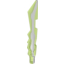 Набор LEGO Minifig Ice Sword with Jagged Edges and Marbled White Pattern, Trans-Neon Green