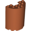 Набор LEGO Cylinder Half 3 x 6 x 6 with 1 x 2 Cutout, Темно-оранжевый