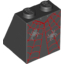 Набор LEGO Slope 65В° 2 x 2 x 2 with Bottom Tube with Red Spider Web and 2 Silver Spiders Print, Черный