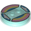 Набор LEGO Dimensions Toy Tag 4 x 4 x 2/3 with 2 Studs for Unikitty #27 with Pastel Rainbow and Clouds Print, Trans-Light Blue