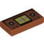 Набор LEGO Tile 1 x 2 with Vintage Radio Set Print, Темно-оранжевый