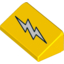 Набор LEGO ROOF TILE 1X2X2/3 with Lightning Bolt Print, Желтый